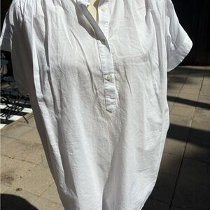 Universal Thread Target White Button Down Popover Blouse